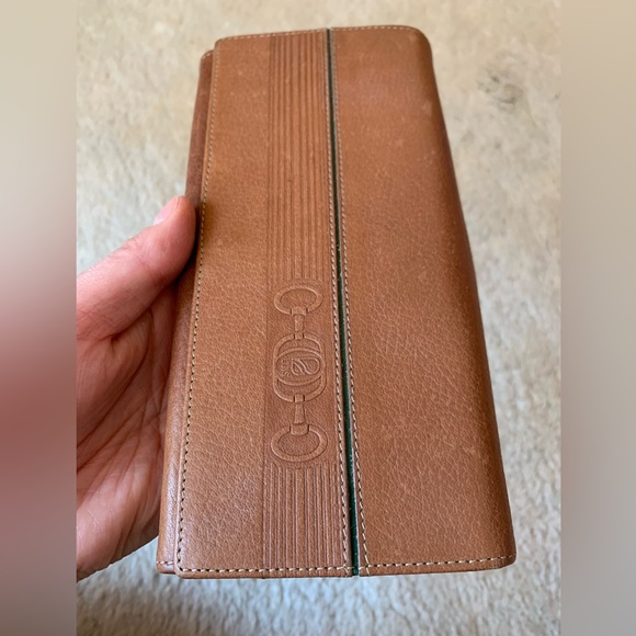 Vintage 80s Designer Large Wallet Italian Cowhide Leather Good Condition - Picture 4 of 17